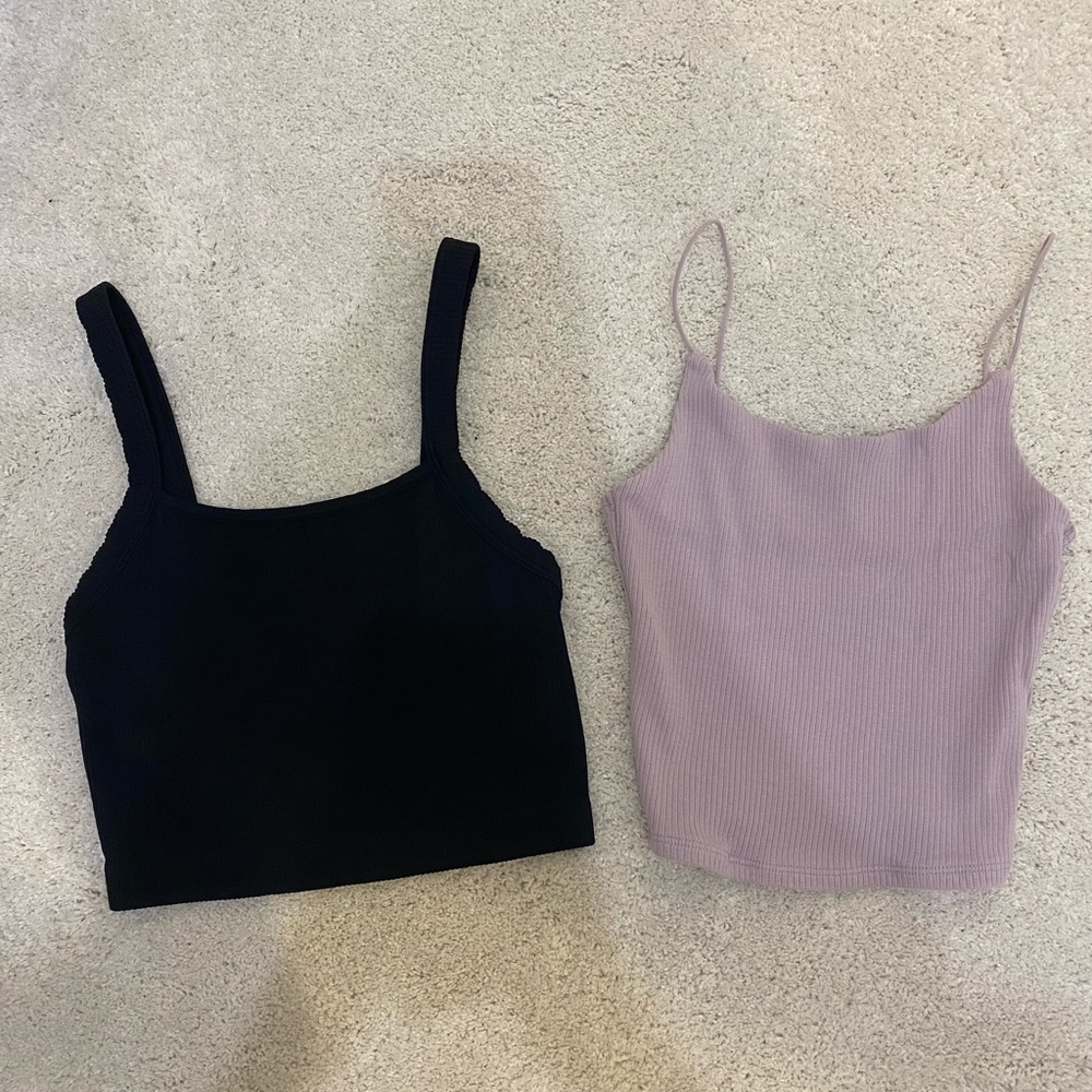 Tank top set, both xs, purple is garage